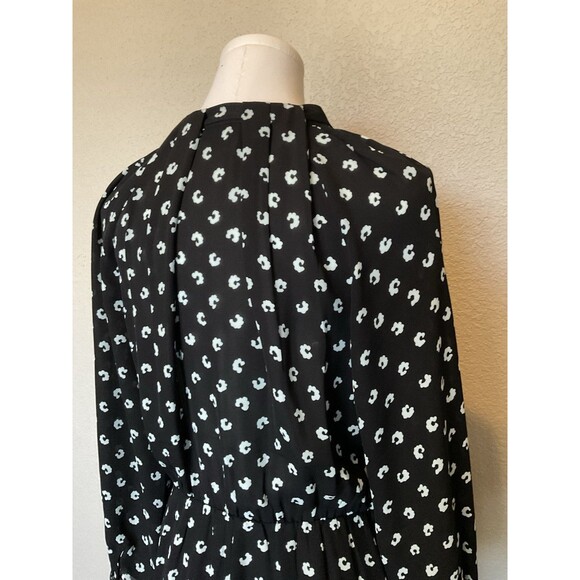 LOFT, Women’s, Dress, Long Sleeve, Elastic Waist, Black & Mint Green, Size: 6 - Picture 7 of 16